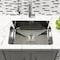 Nantucket Sinks 23 Inch Hammered Stainless Steel Rectangle Kitchen/Laundry Sink KSSH2318-9 - alternate 2
